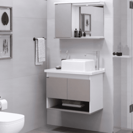 KIT BERGAMO SUSP. 2 PORTAS 63,5cm + PIA+ESP